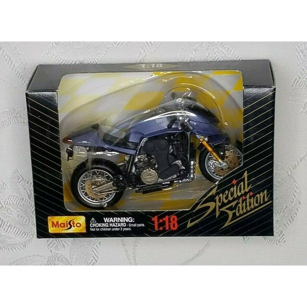 Maisto 1:18 Special Edition Gray Munch Motorcycle Vintage New In Package VHTF